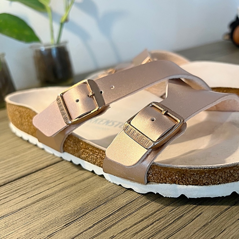 Birkenstock Rose Gold Yao Balance Women's Sandals, Size 38, Narrow. - Picture 4 of 16